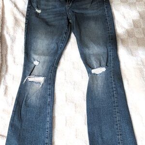 Distressed Blue Jeans